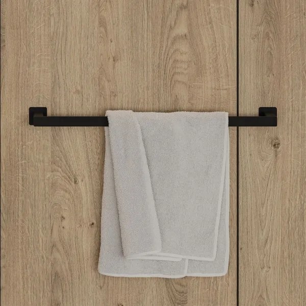 Suport de perete pentru prosoape OMNIRES NL80216BL NELSON 62 cm negru mat