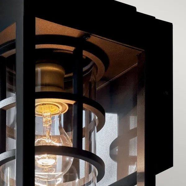 Kichler KL-HONE-S-BKT - Aplică de perete pentru exterior HONE S, 1xE27/60W/230V, IP44