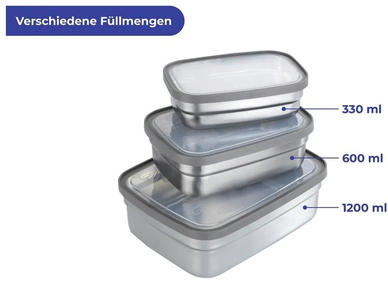 Caserole pentru alimente 3 buc. – Maximex