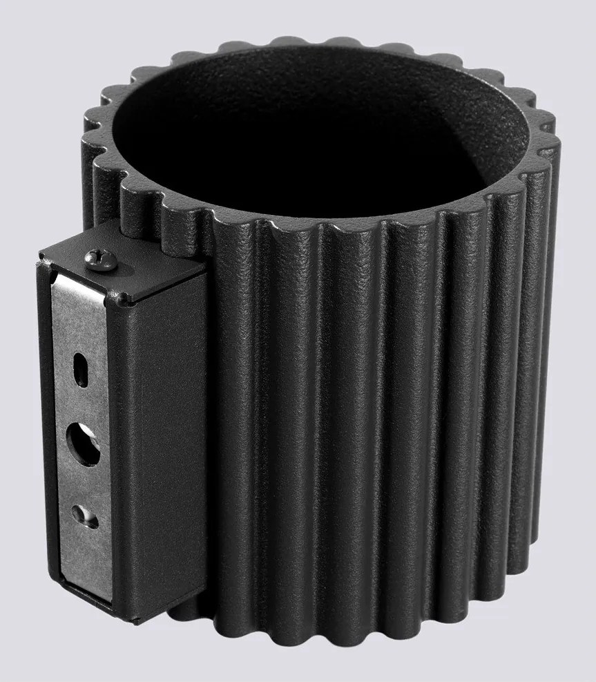 Aplică de perete neagră ø 10 cm Zora – Sollux