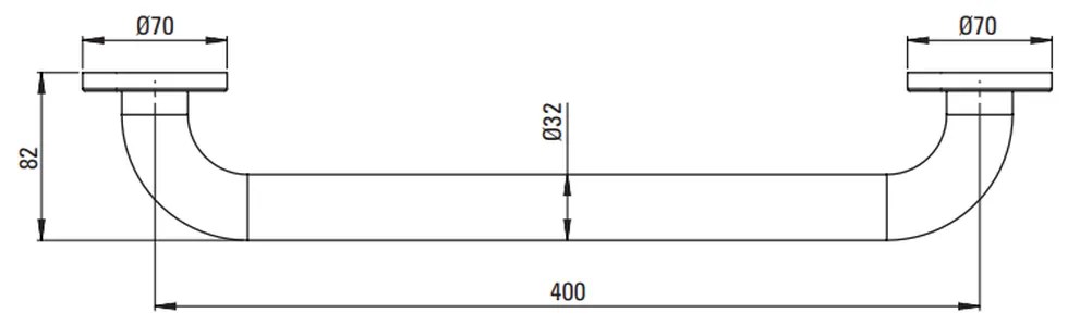 Bara de sustinere 40 cm Deante Lehnen crom lucios 400 mm