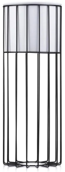 Ghiveci metalic de flori LOFT 55x20 cm negru/alb