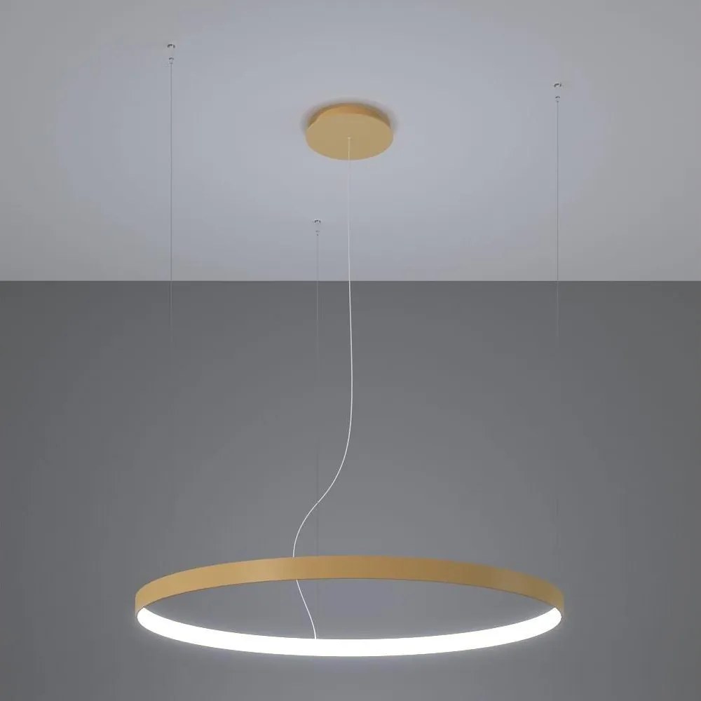 Lustră LED pe cablu RIO LED /50W/230V CRI95 4000K d. 78 cm auriu Thoro TH.181