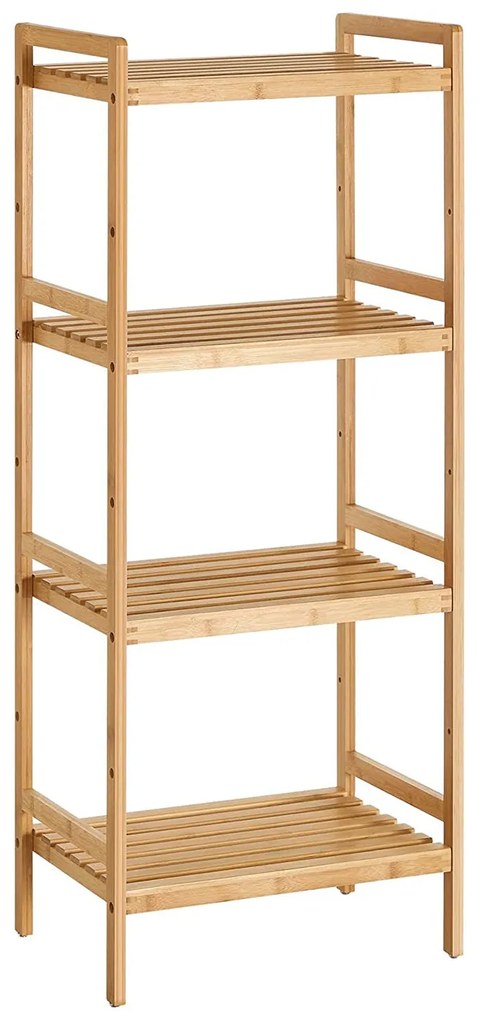 Raft de depozitare bambus pe 4 nivele, raft de depozitare, natural | SONGMICS