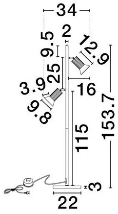 Lampadar design minimalist LUVIA NVL-9011450
