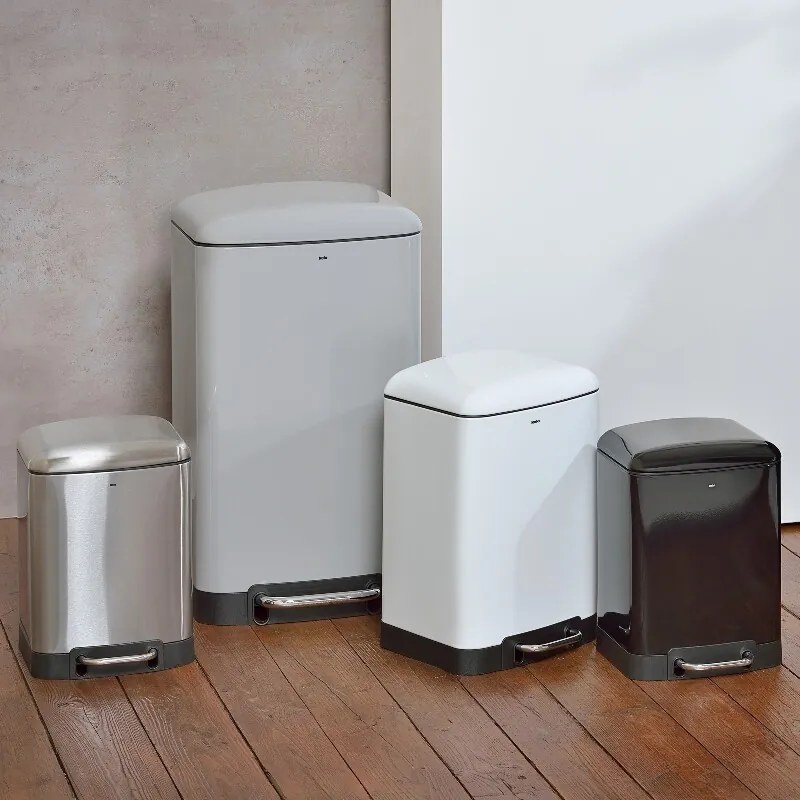 Coș cu pedale Kela DAVINO 12 l, alb