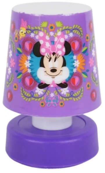 Lampa de noapte LED pentru copii MINNIE 11 cm mov