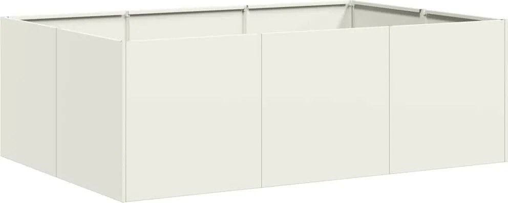 vidaXL Jardinieră, alb, 120x80x40 cm, oțel