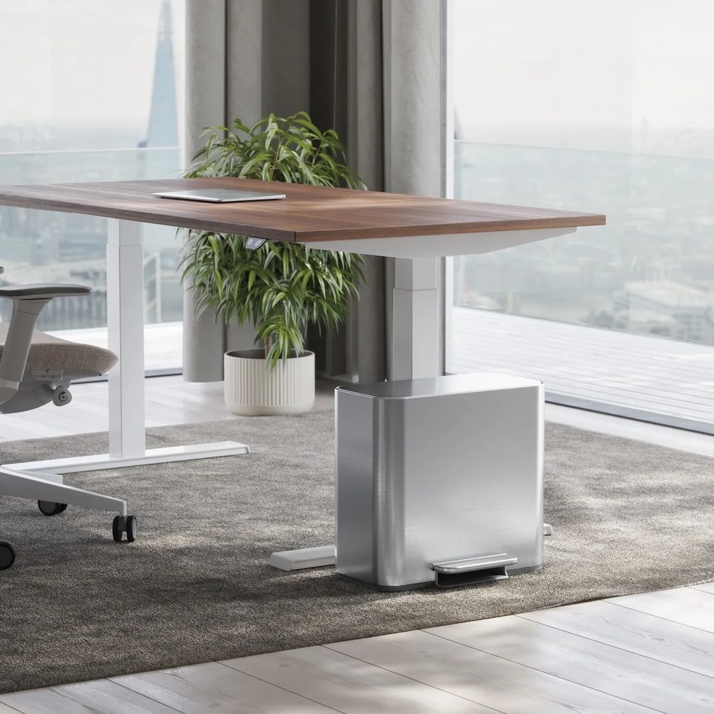 Simplehuman Mini coș de gunoi cu pedală pentru deșeuri sortate 15 l, oțel inoxidabil mat