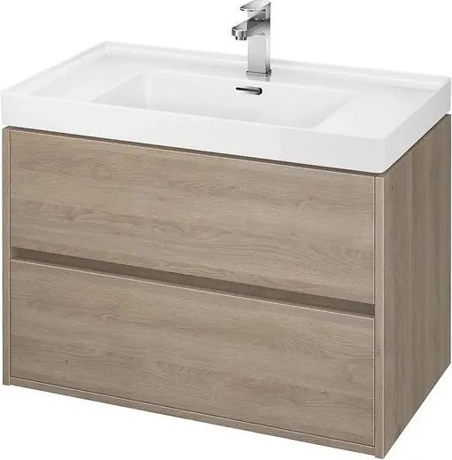 Dulap suspendat pentru lavoar Cersanit Crea mdf stejar 80 cm