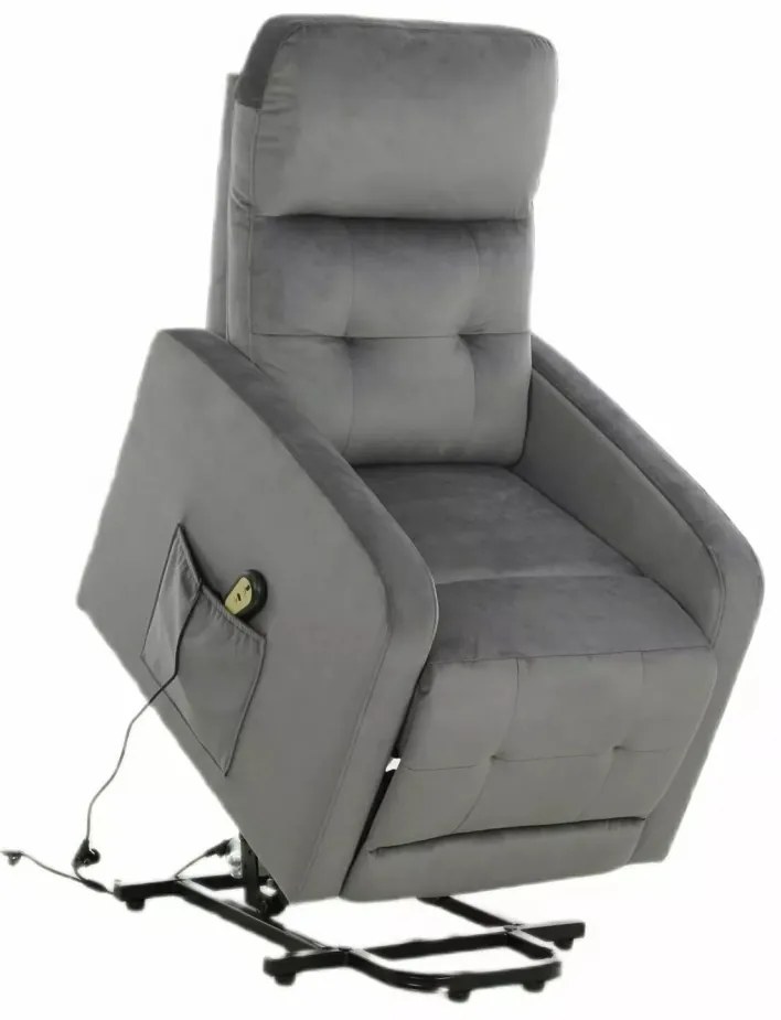 Fotoliu Otus II velvet gri Blu14 H100 cm