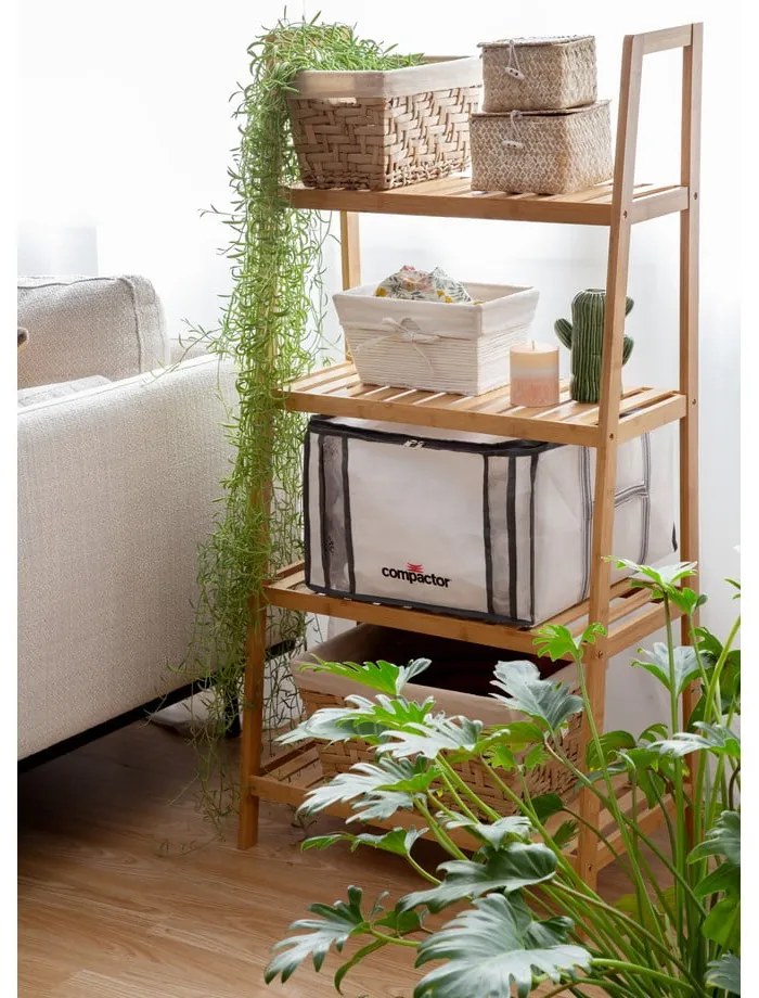 Cutie de depozitare pentru haine din material textil cu vacuum/cu pereți întăriți 42x25x25 cm Life – Compactor