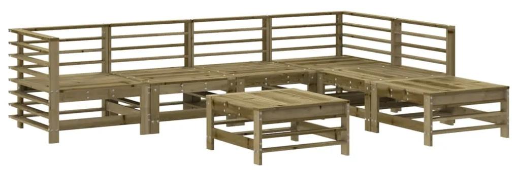3186444 vidaXL Set mobilier de grădină, 7 piese, lemn de pin tratat
