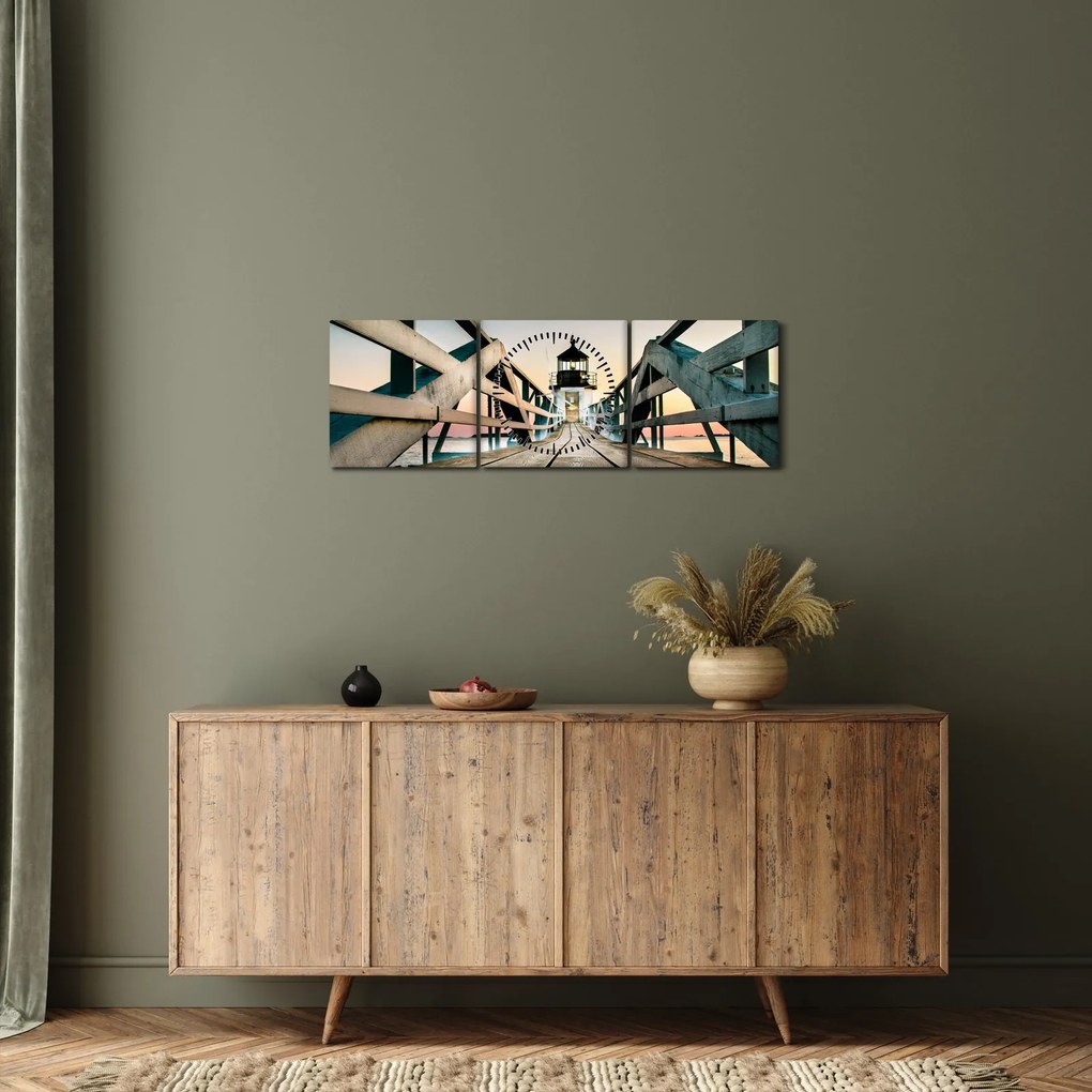 Tablou - pe dig (cu ceas) (90x30 cm)