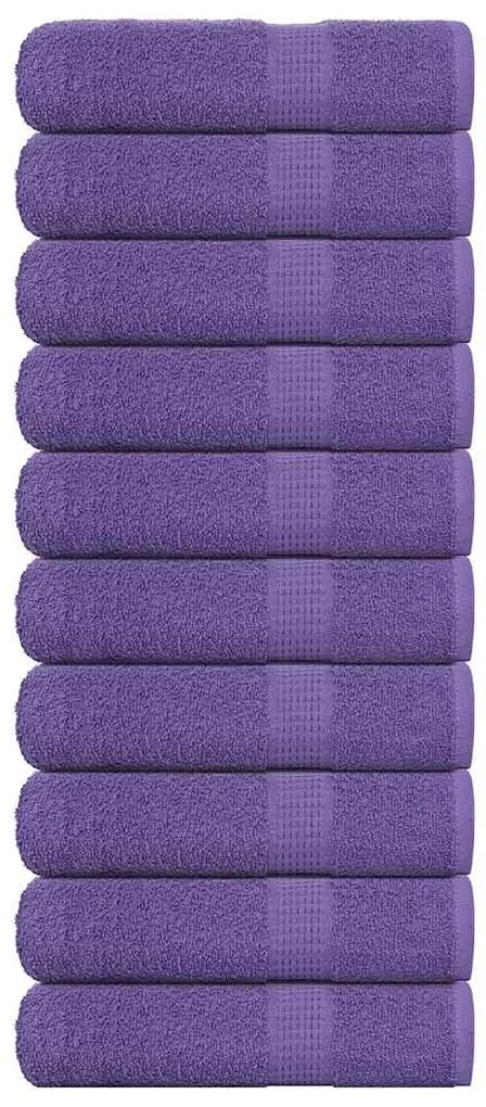 vidaXL Prosoape de baie 10 buc Violet 100x150 cm 360 g/m² 100% bumbac