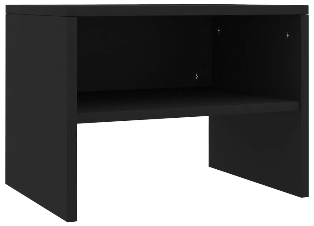 800065 vidaXL Noptieră, negru, 40 x 30 x 30 cm, PAL