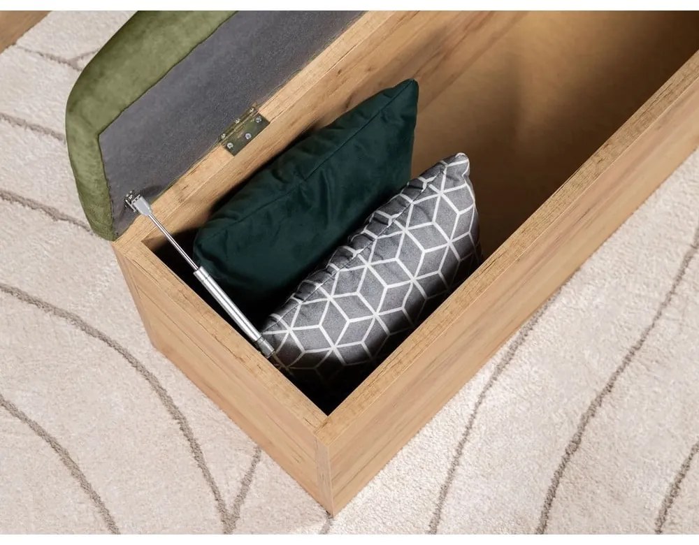 Bancă verde/în culoare naturală Kumo – Bobochic Paris