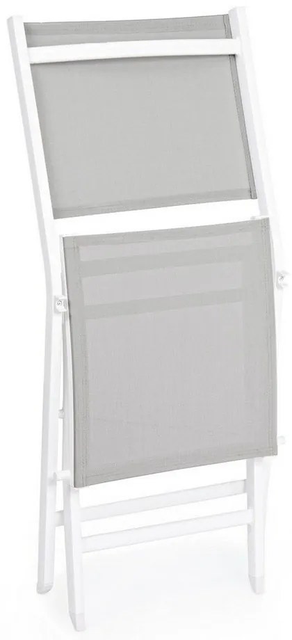 Scaun de grădină alb din metal Elin – Bizzotto