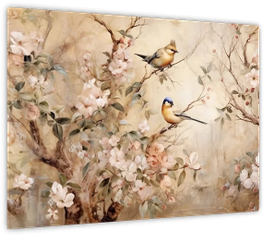 Tablou - Pictură de păsări de epocă II. (70x50 cm)
