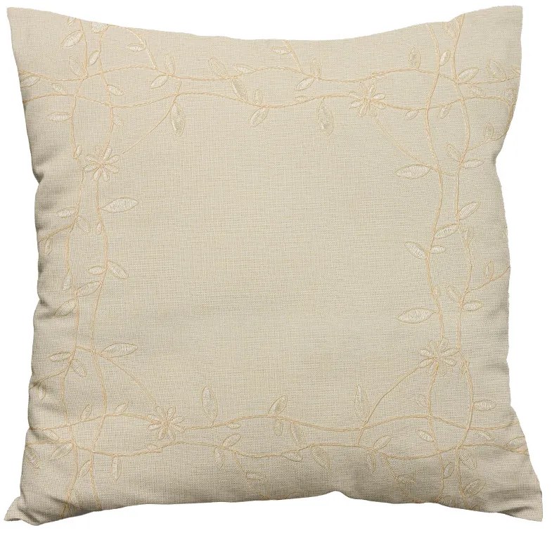 Husa de perna decorativa PETAL FRAME 40x40 cm, crem