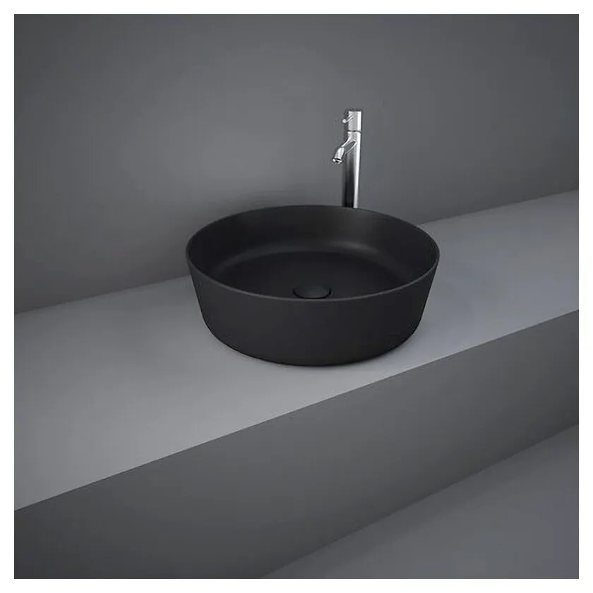 Lavoar rotund negru mat Rak Feeling 42 cm