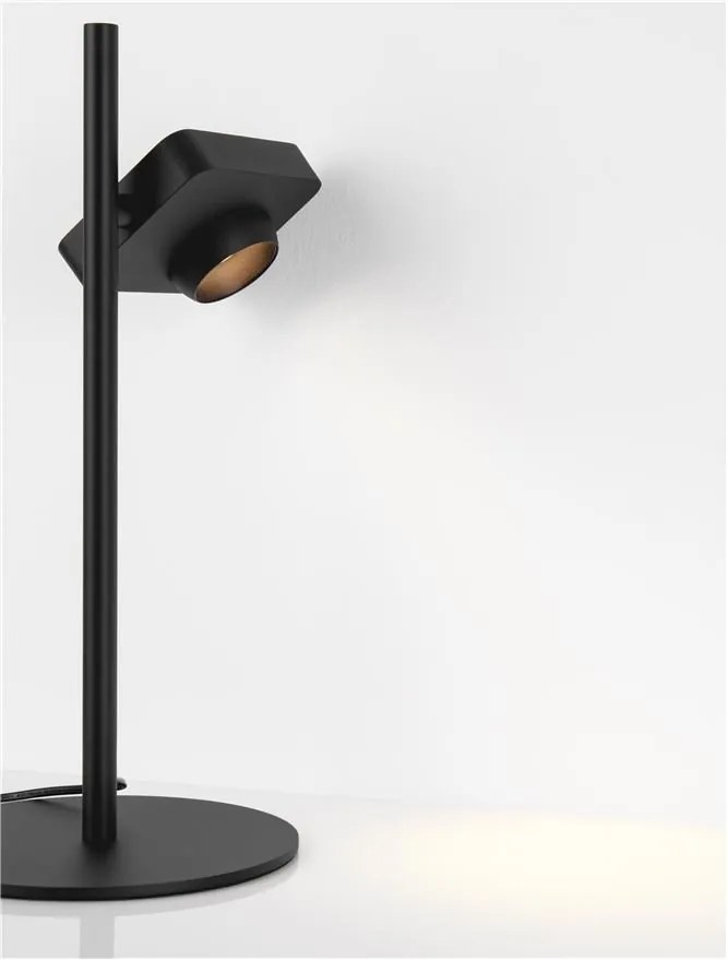 Lampa de masa LED cu spot directionabil stil minimalist KEDROS negru