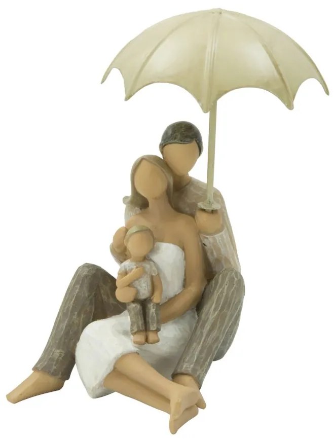 Figurina FAMILY WOOD UMBRELLA (cm) 11,5X9,5X17,5