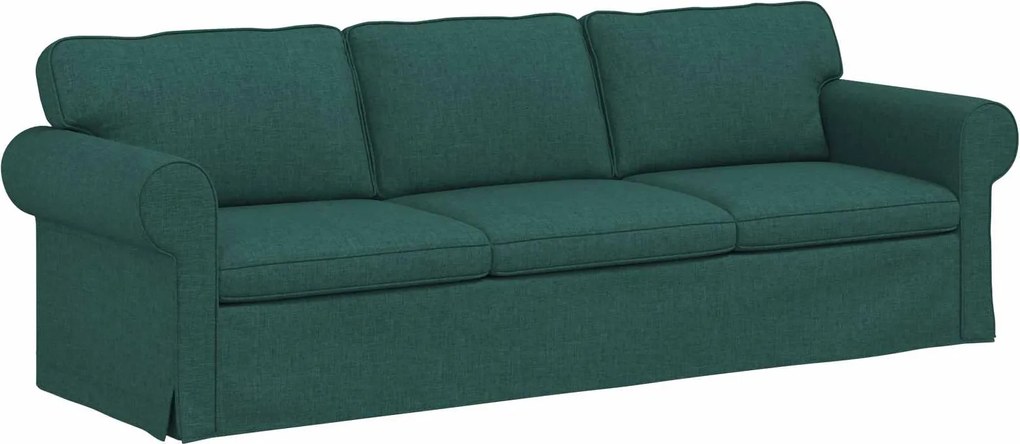 vidaXL Canapea Verde închis 245 x 82 x 80 cm țesătură