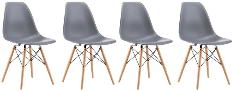 Set tamnosivih stolica u skandinavskom stilu CLASSIC 3+1 GRATIS!