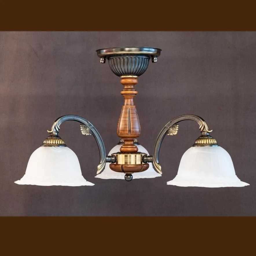 Lustra rustica aplicata cu 3 brate design italian 9940