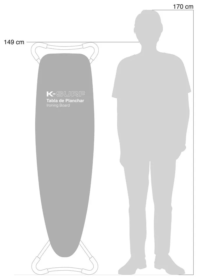 Masă de călcat 130x37 cm K-Surf Salvia Tube – Rolser