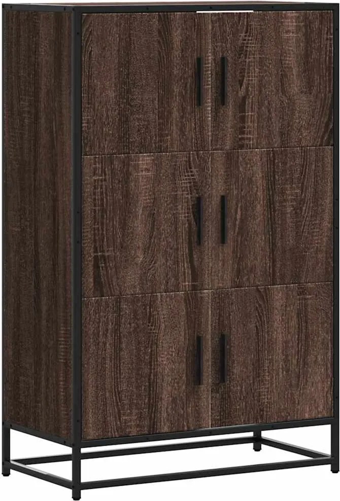 vidaXL Dulapuru stejar maro 68x35x106,5 cm lemn și metal prelucrat