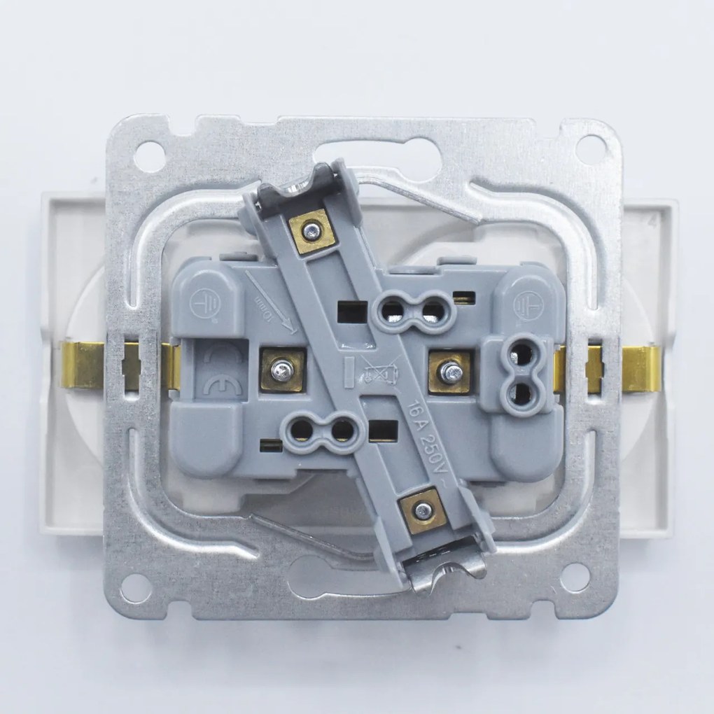 Priza dubla, Argintiu, 16A, IP20, Panasonic Panasonic Arkedia Slim \ Karre Plus
