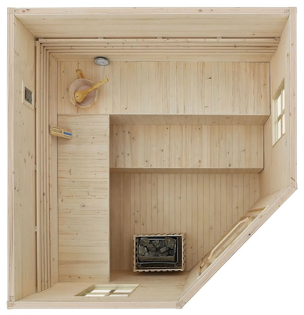 Vonkajšia sauna Eldur s 8 kW ohrievačom & príslušenstvom
