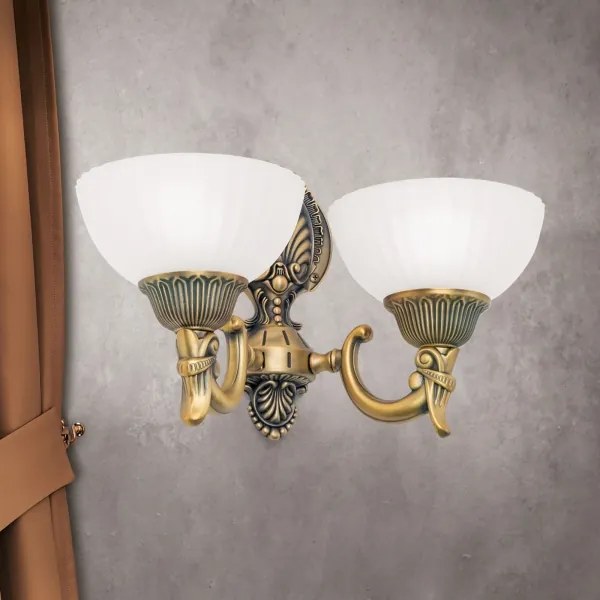 Lampă de perete Orion WA 2-1201/2 ROCCA 2xE27/60W/230V bronz/alb