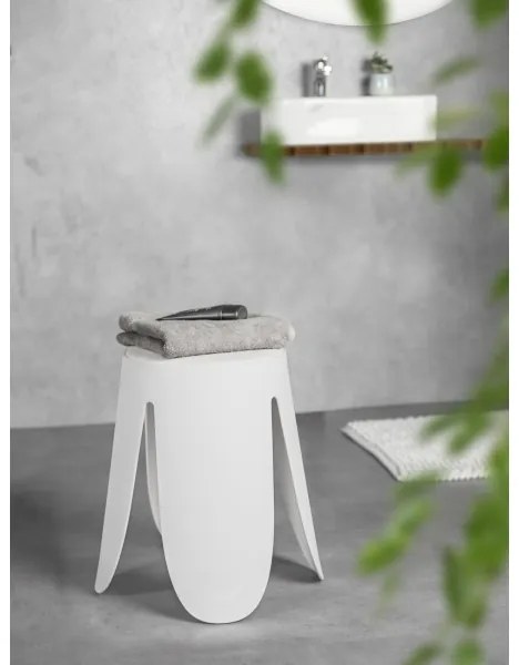 WENKO 26086100 - Taburet COMISO, 44,5 x 46 cm, alb