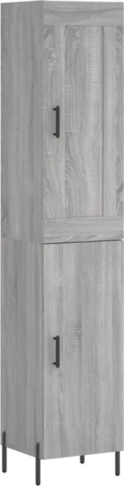 vidaXL Dulap înalt, gri sonoma, 34,5x34x180 cm, lemn prelucrat