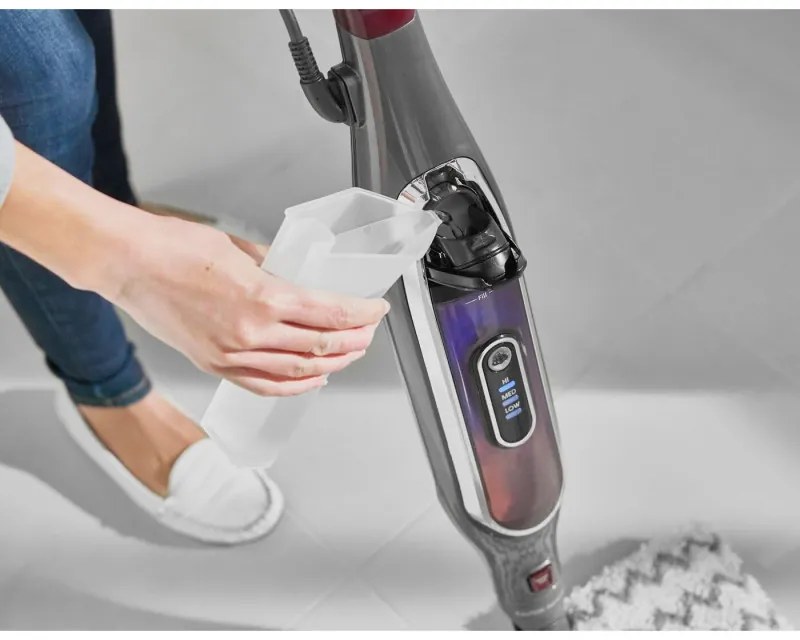 Mop curatare cu aburi Shark S6003EU, 1200W, 0,35 L, 3 setari, Tehnologie Klick'n Flip, Steam Blaster, Lavete mop Dirt Grip, Gri/Violet
