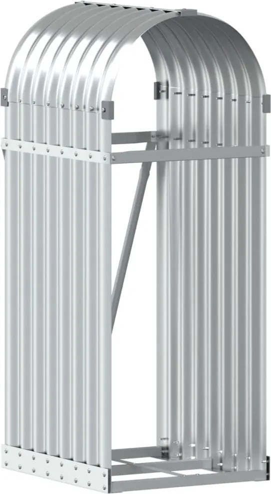 vidaXL Suport pentru bușteni, argintiu, 40x45x100 cm, oțel galvanizat