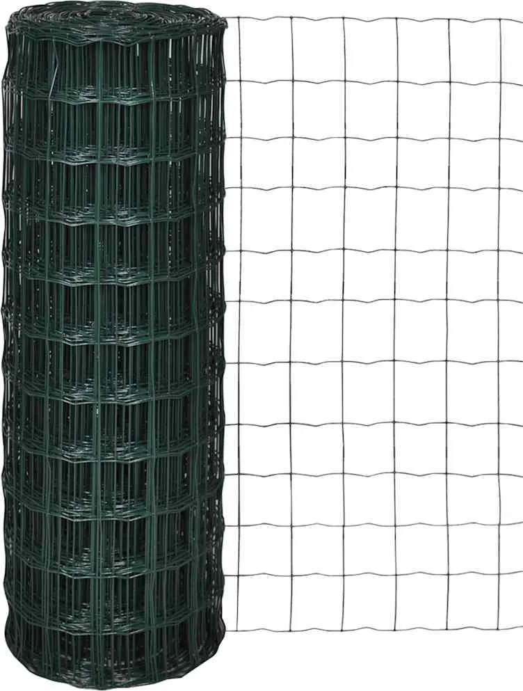 vidaXL Euro gard, verde, 25 x 0,8 m, oțel