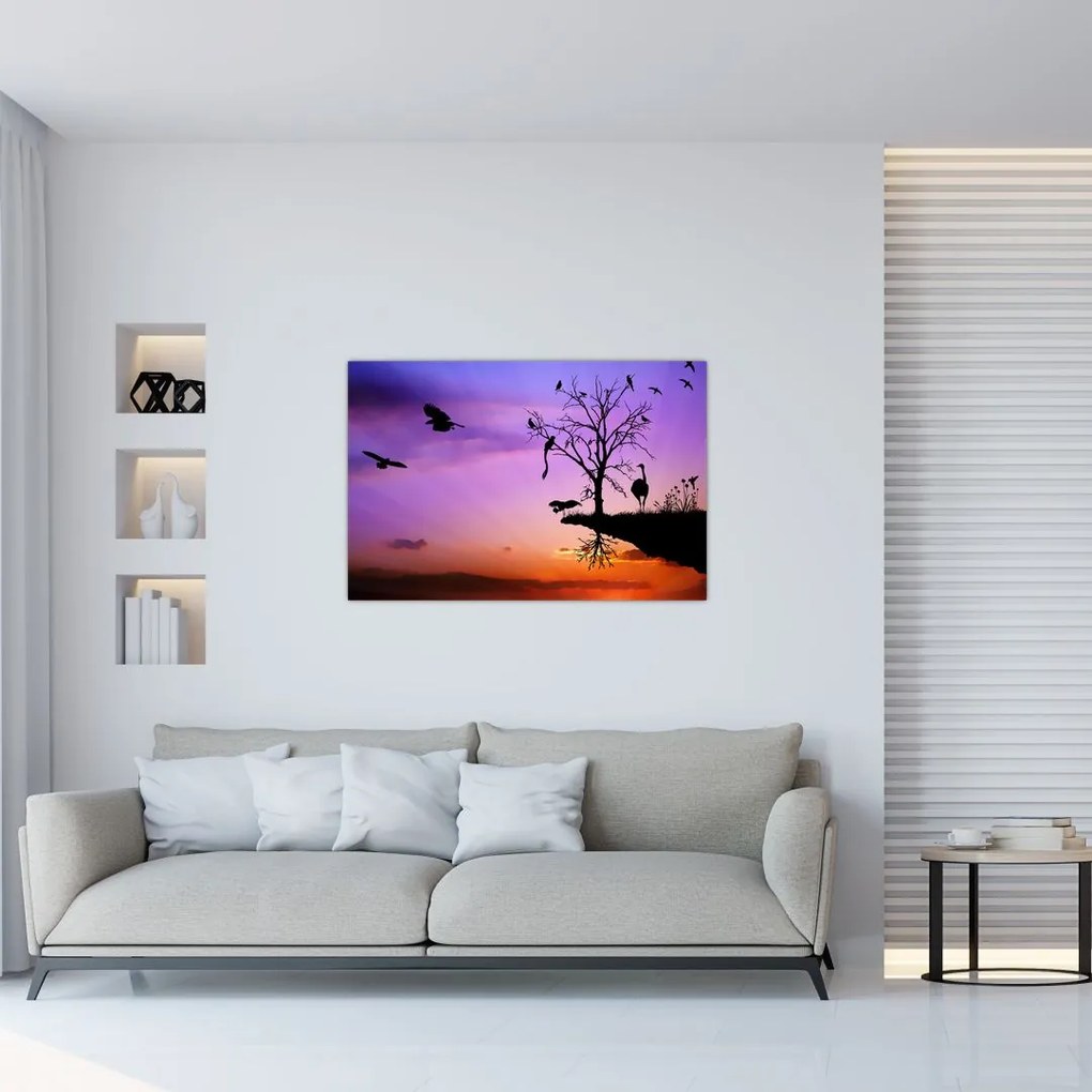 Tablou - Siluetele animalelor (90x60 cm)