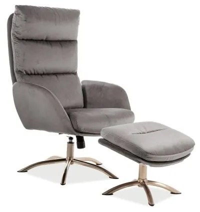 Fotoliu Monroe Catifea Gri Bluvel 14