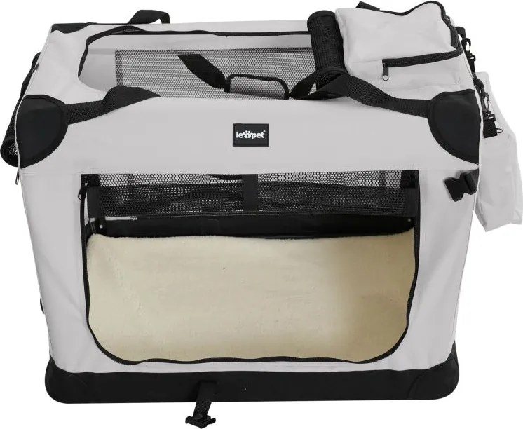 Leopet Cutie de transport pentru câini L, 70 x 52 x 52 cm, g