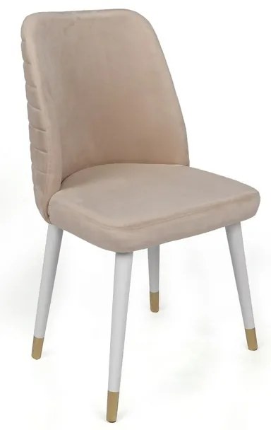 Set de scaune de sufragerie Hugo Cream and White,4 buc.