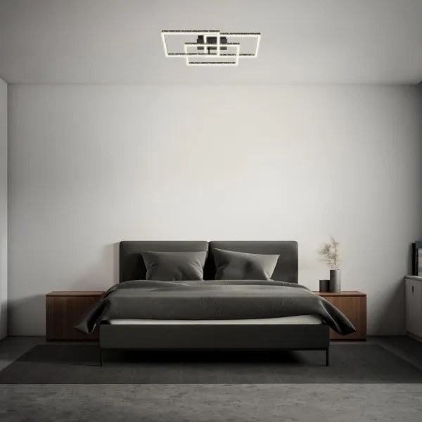 Plafonieră LED dimabilă Brilo FRAME LED/57W/230V 3000K negru