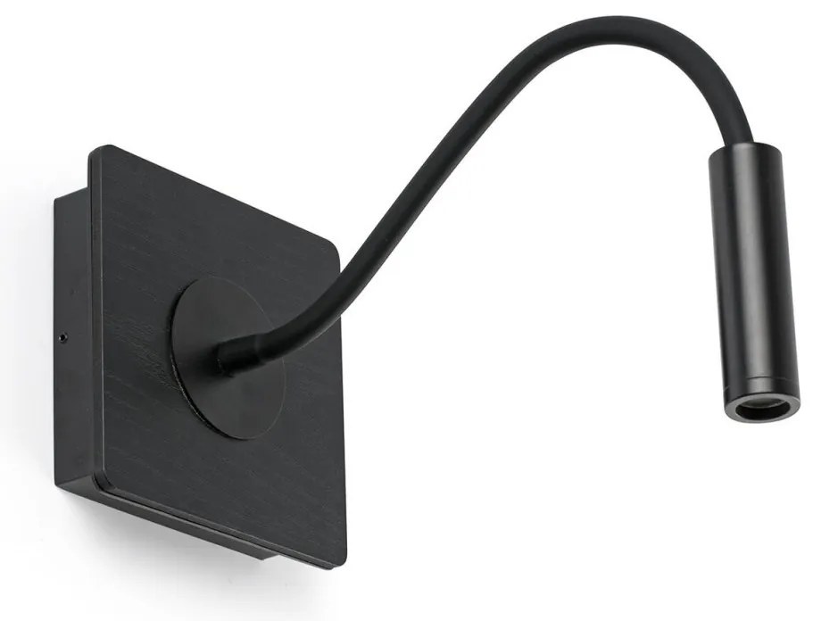 Aplica minimalista cu reader LED directionabil MOOD negru