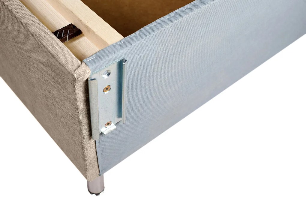 Canapea extensibila Sofie, cu lada pentru depozitare, 3 locuri, 203x92x86 cm, Bej