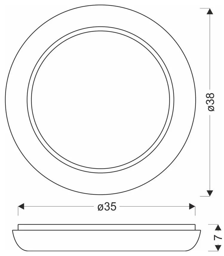 Plafonieră albă LED 38x38 cm Gilly – Candellux Lighting
