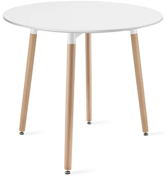 Set de sufragerie 1 + 4, masa KAMI 80x80 alb + scaun BALI MARK alb