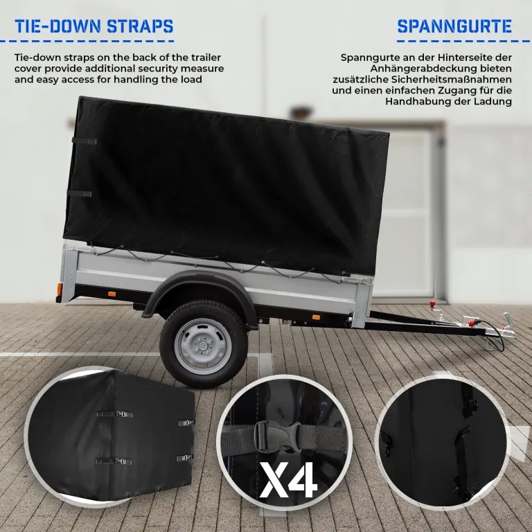 Prelata de transport pentru remorcă 500g/m2 negru